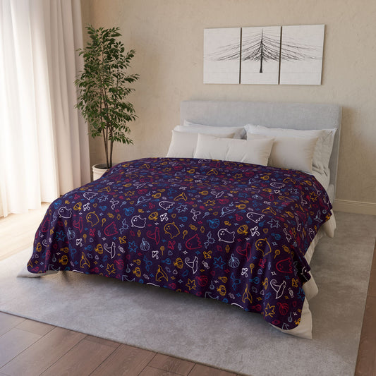Polyamory Pride Halloween Fleece Sherpa Blanket