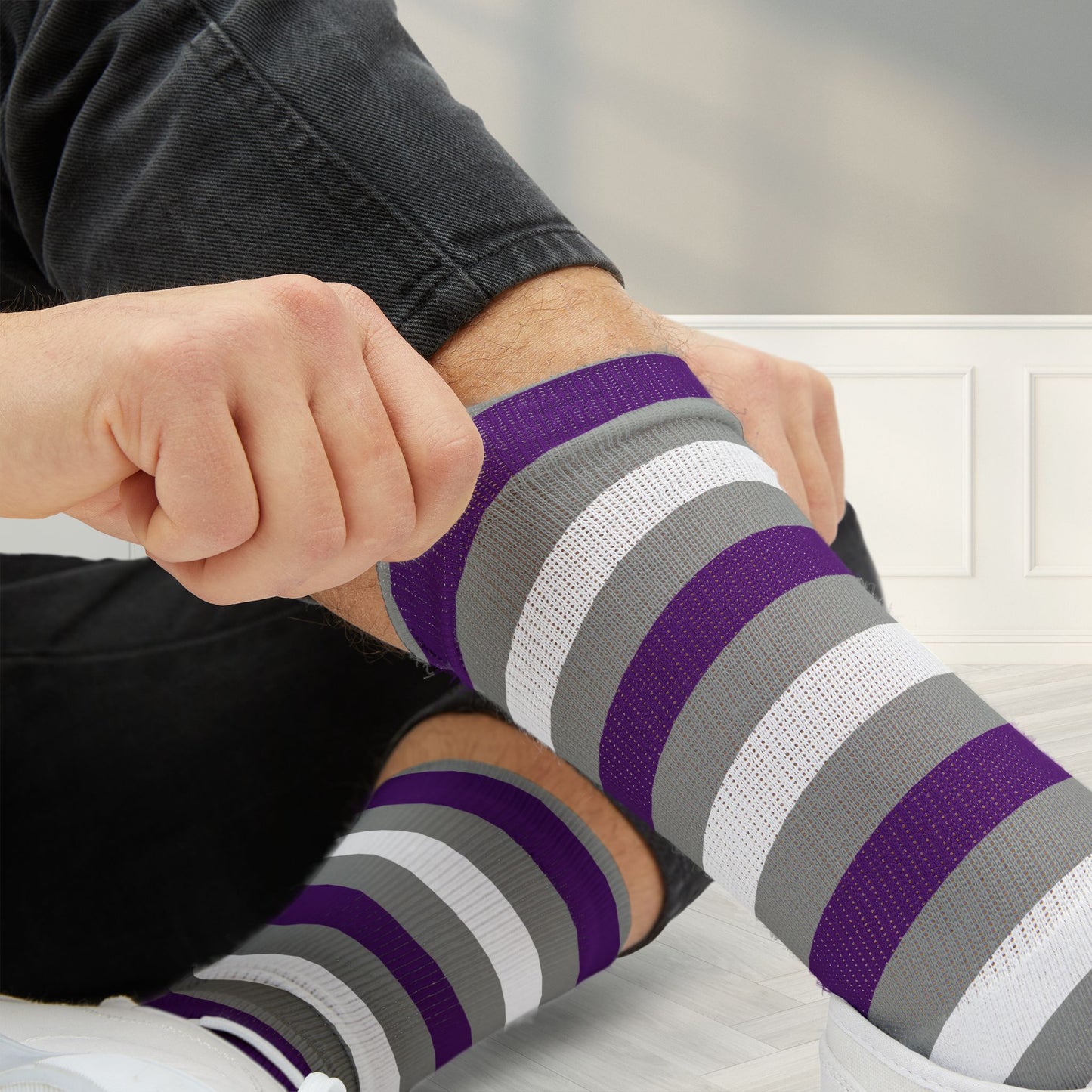 Greysexual Pride Socks