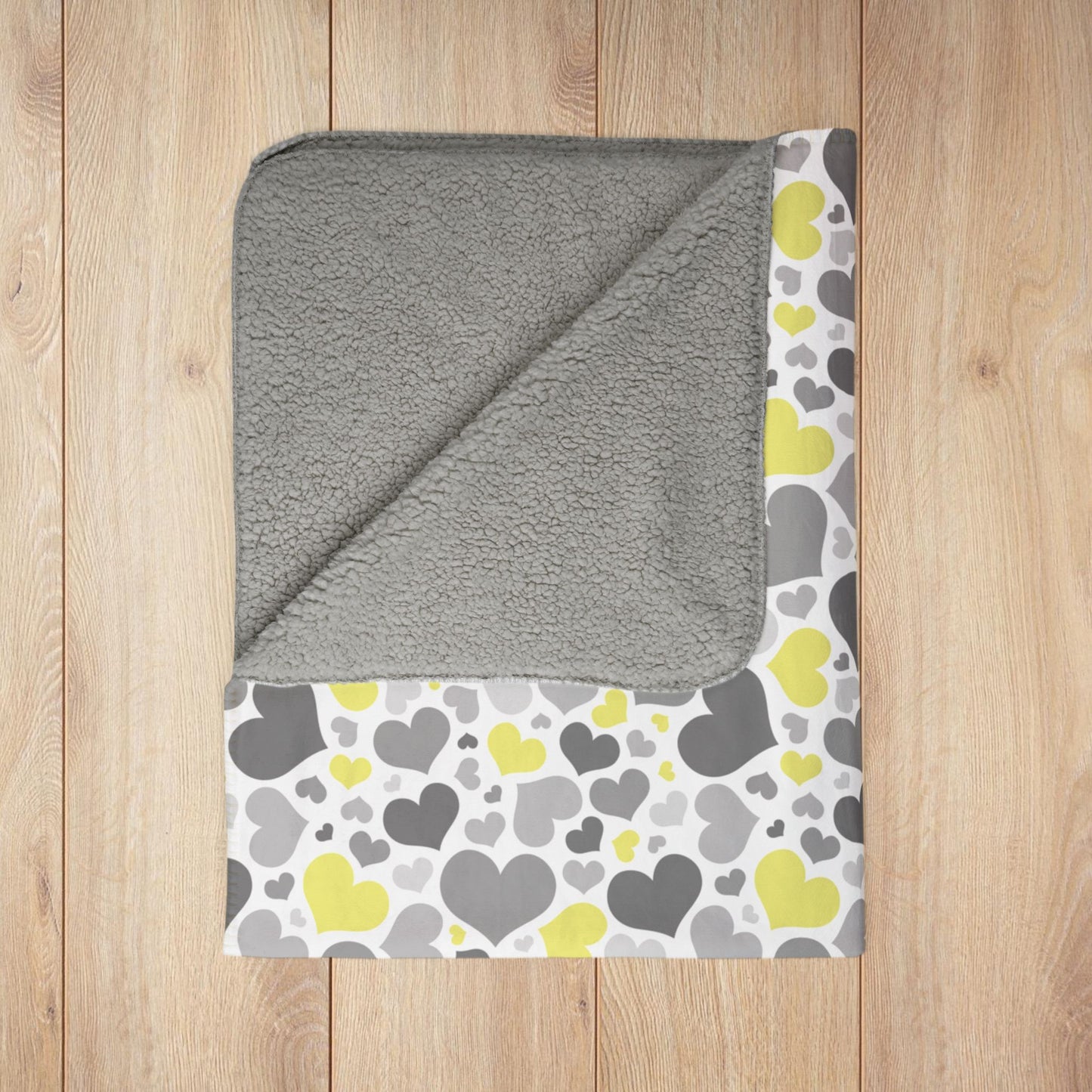 Demigender Pride Valentine’s Day Hearts White Fleece Sherpa Blanket