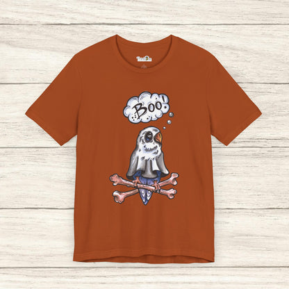 Ghost Lovebird Boo! Hand-Drawn & Hand-Colored Tee