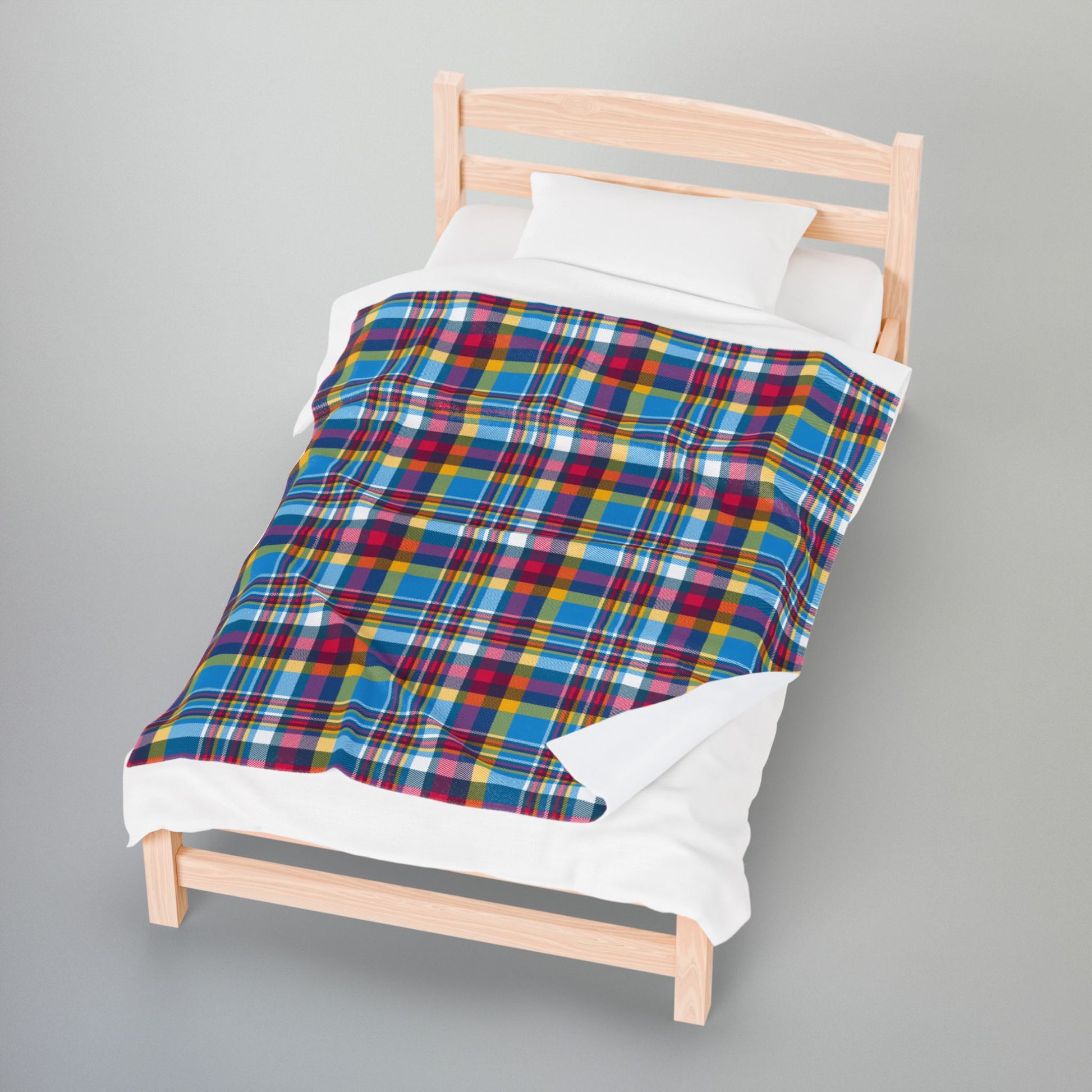 Polyamory Pride Plaid Velveteen Plush Blanket