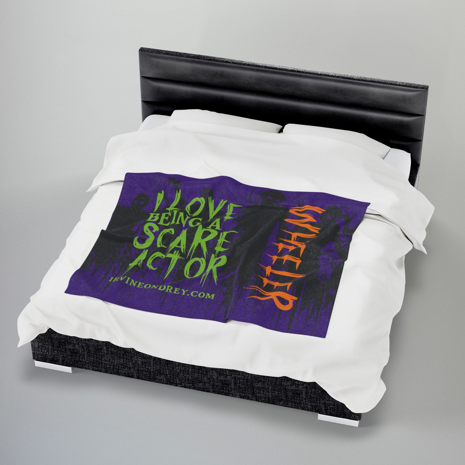 I Love Being a Scare Actor Personalized Velveteen Plush Blanket