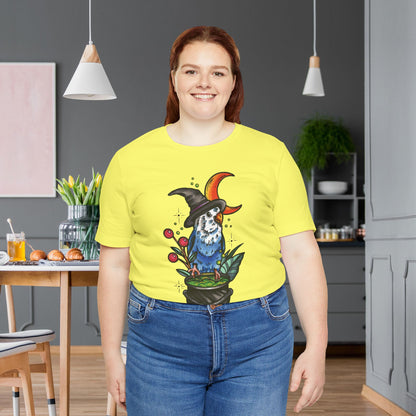 Lovebird Witch, Hand-Drawn & Hand-Colored Tee