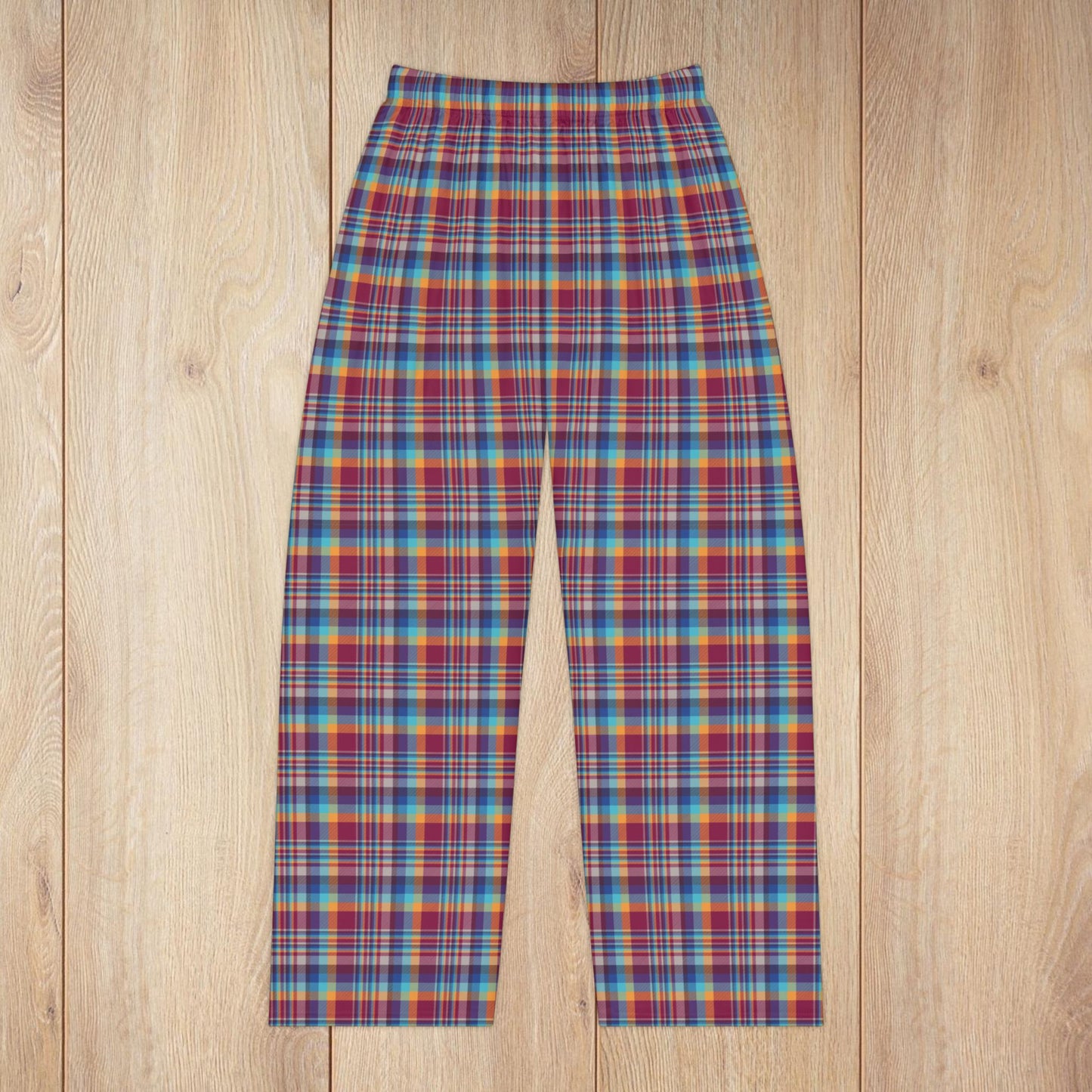 Women’s Raspberry, Blue, Teal & Purple Mason OH Plaid Pajama Pants