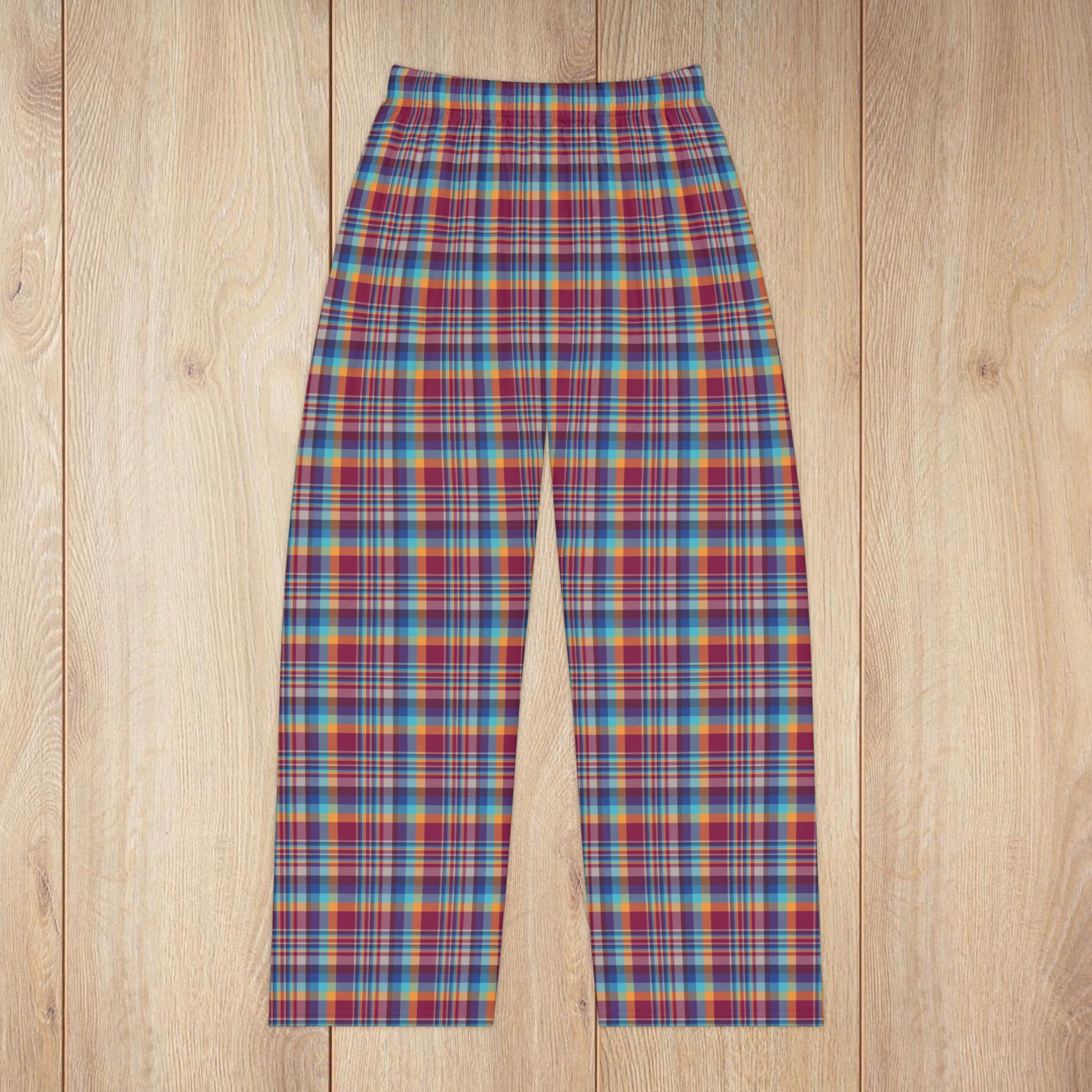 Women’s Raspberry, Blue, Teal & Purple Mason OH Plaid Pajama Pants