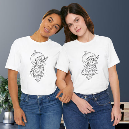 Frankenstein Lovebird, Line Art Tee