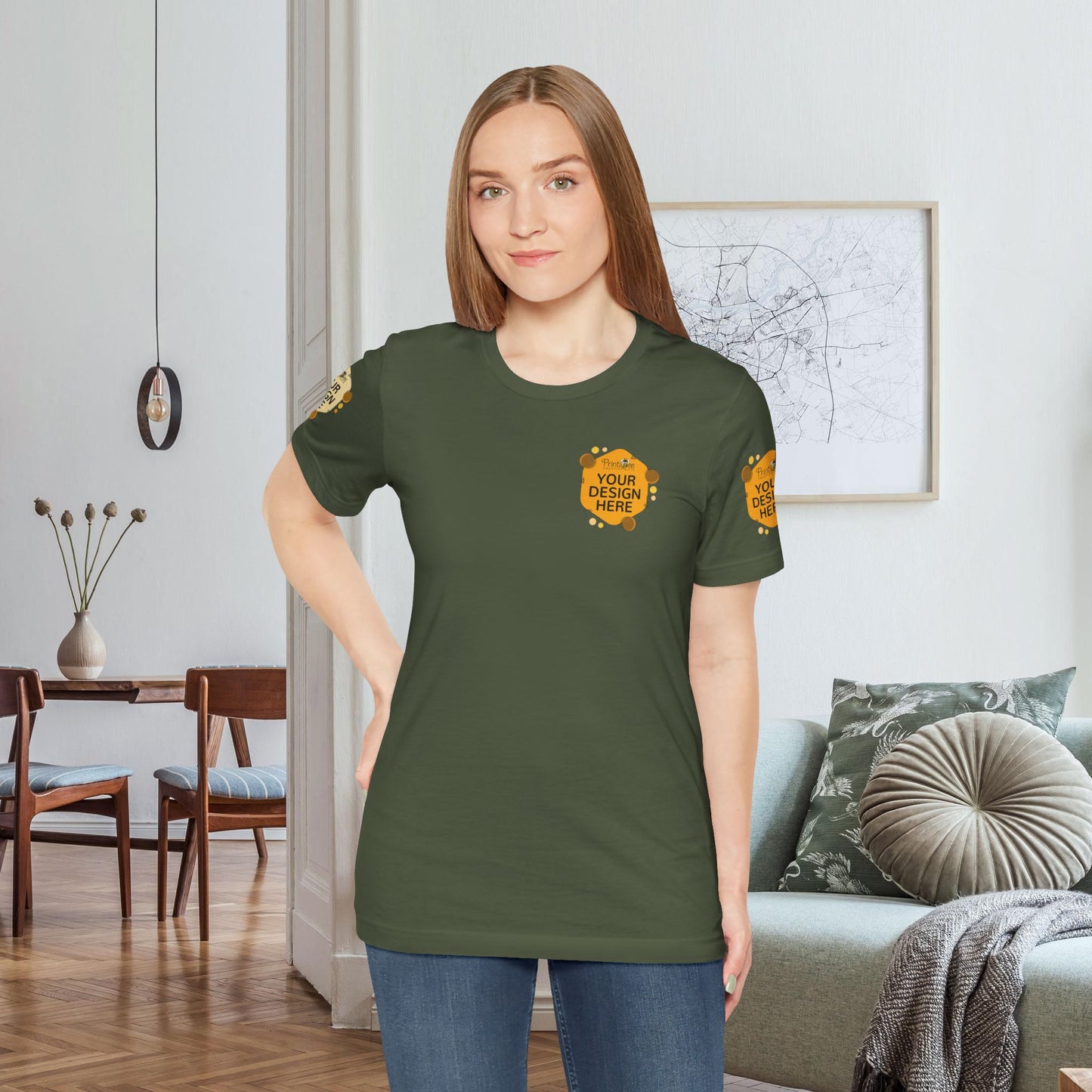 Custom Green Hues Tees for BELLA+CANVAS® 3001