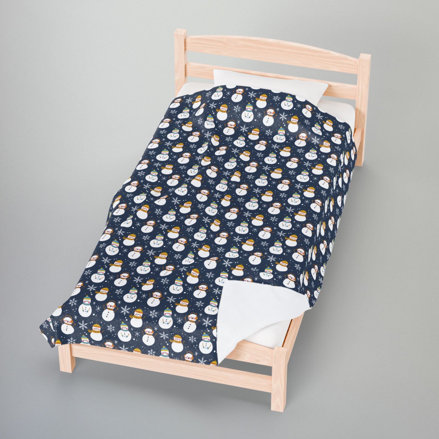 Aromantic Asexual Pride Snowmen Velveteen Plush Blanket