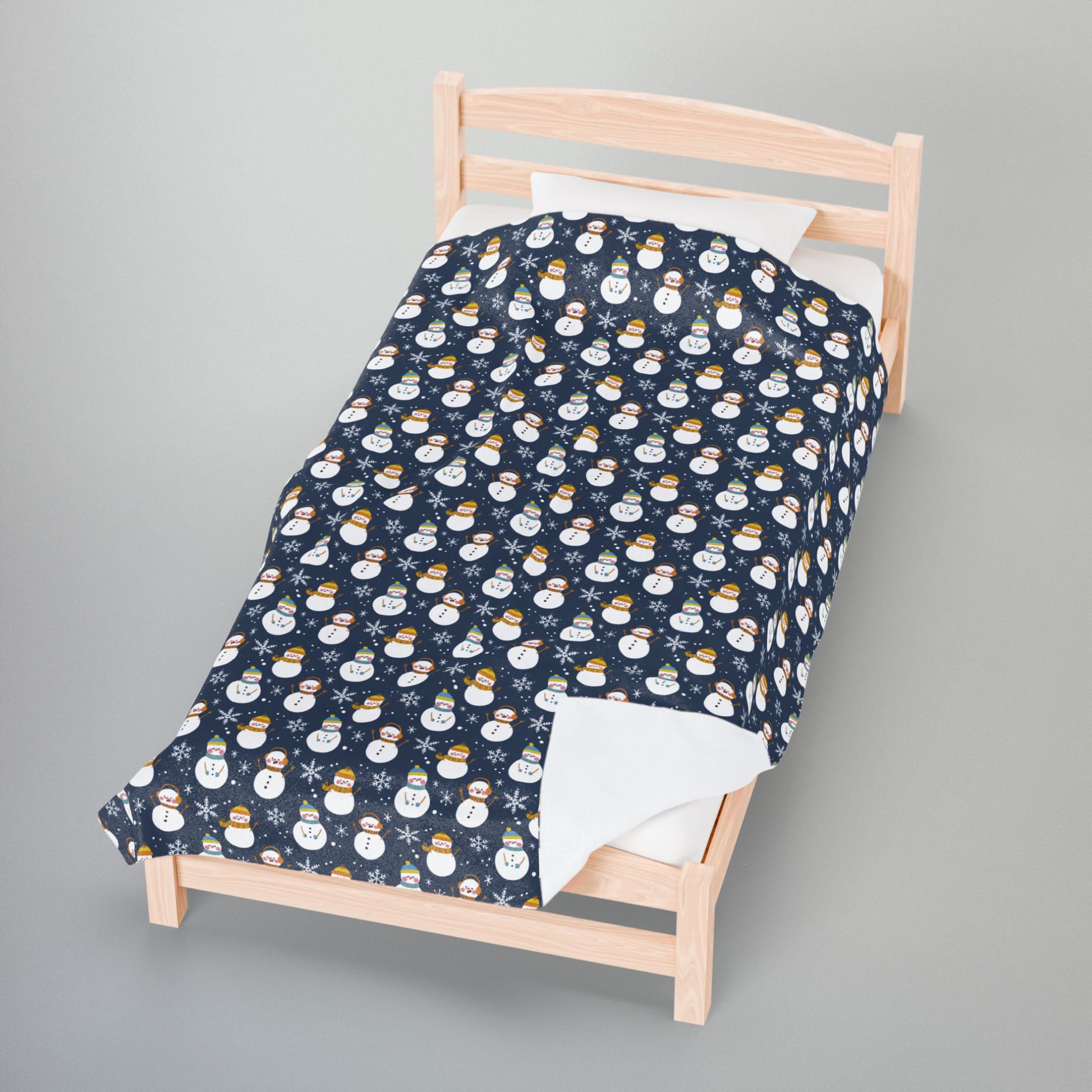 Aromantic Asexual Pride Snowmen Velveteen Plush Blanket