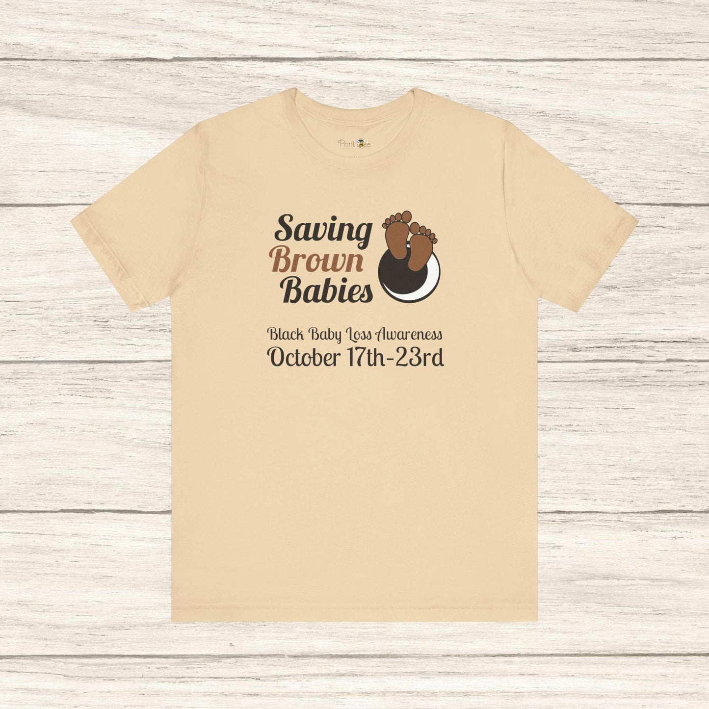 Quietly United in Loss Together Non-Profit / Saving Brown Babies Charity Tee, Pregnancy & Infant Loss Awareness