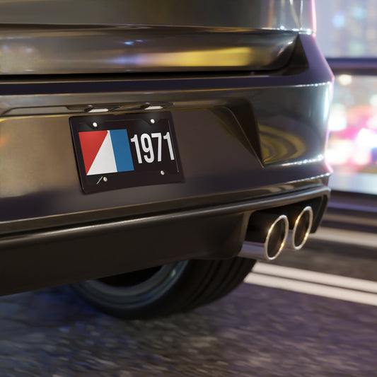 AMC Logo w/ White Year Black Custom Vanity Plates