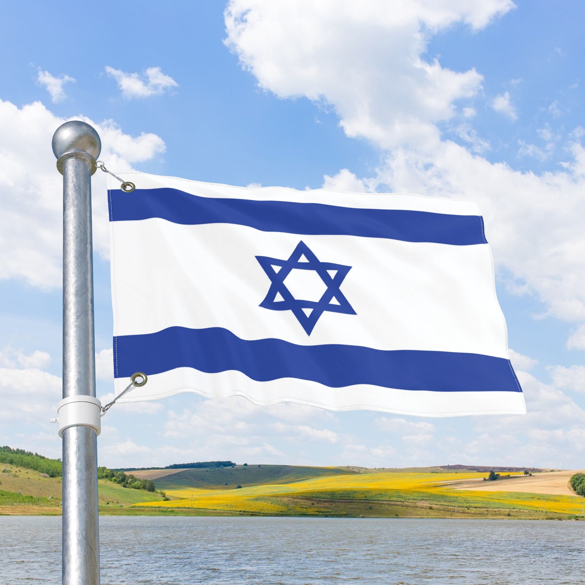 Israel Flag with Grommets
