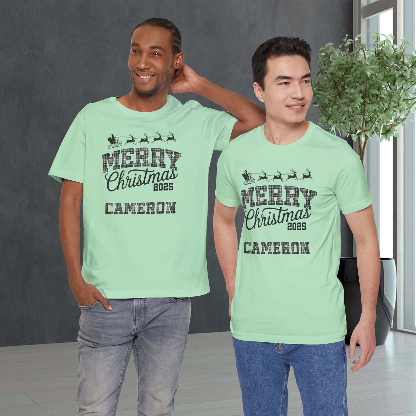 Custom Christmas Pride Plaid Pajama Tee Top