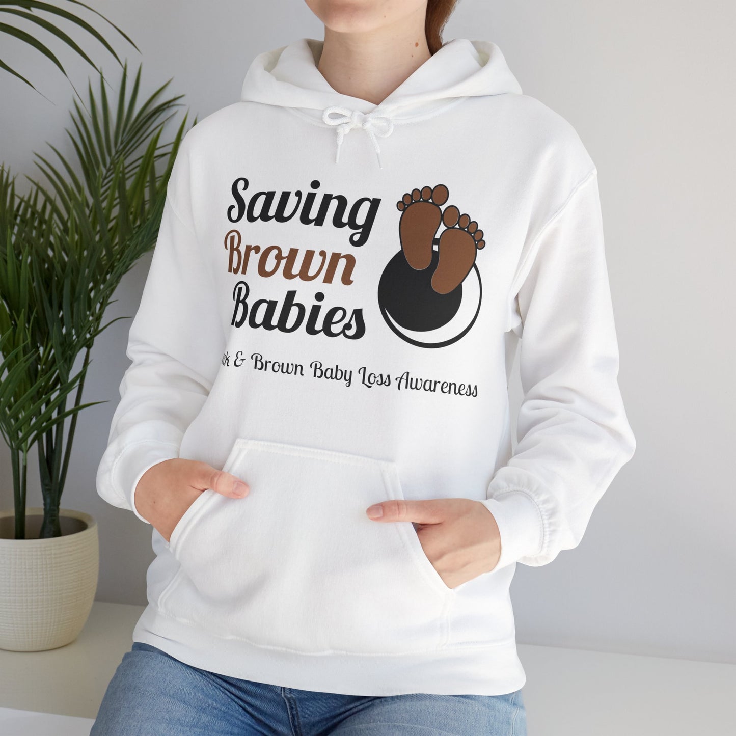Quietly United in Loss Together Non-Profit / Saving Brown Babies Charity Hooded Sweatshirt, Pregnancy & Infant Loss Awareness
