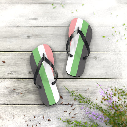 S Black sole Idemromantic Pride Flip Flops