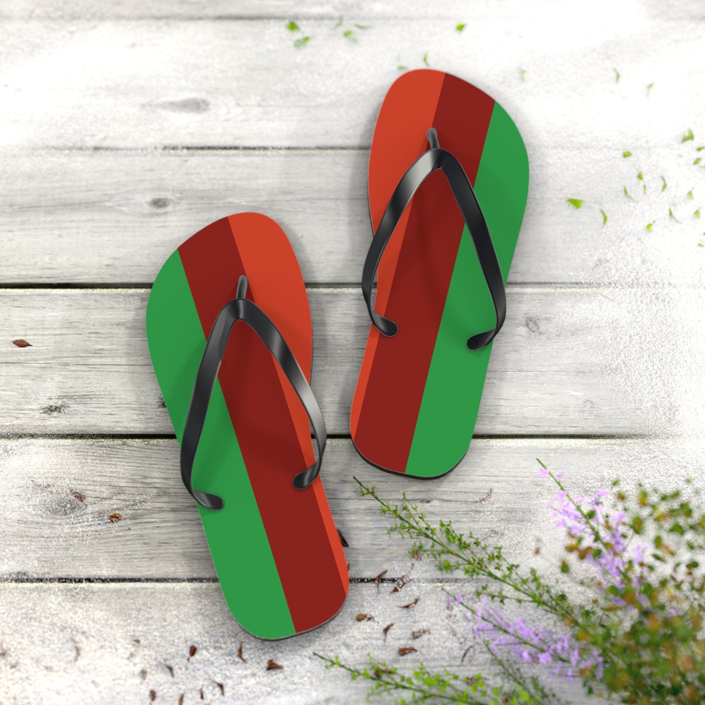 XL Black sole Ideromantic Pride Flip Flops