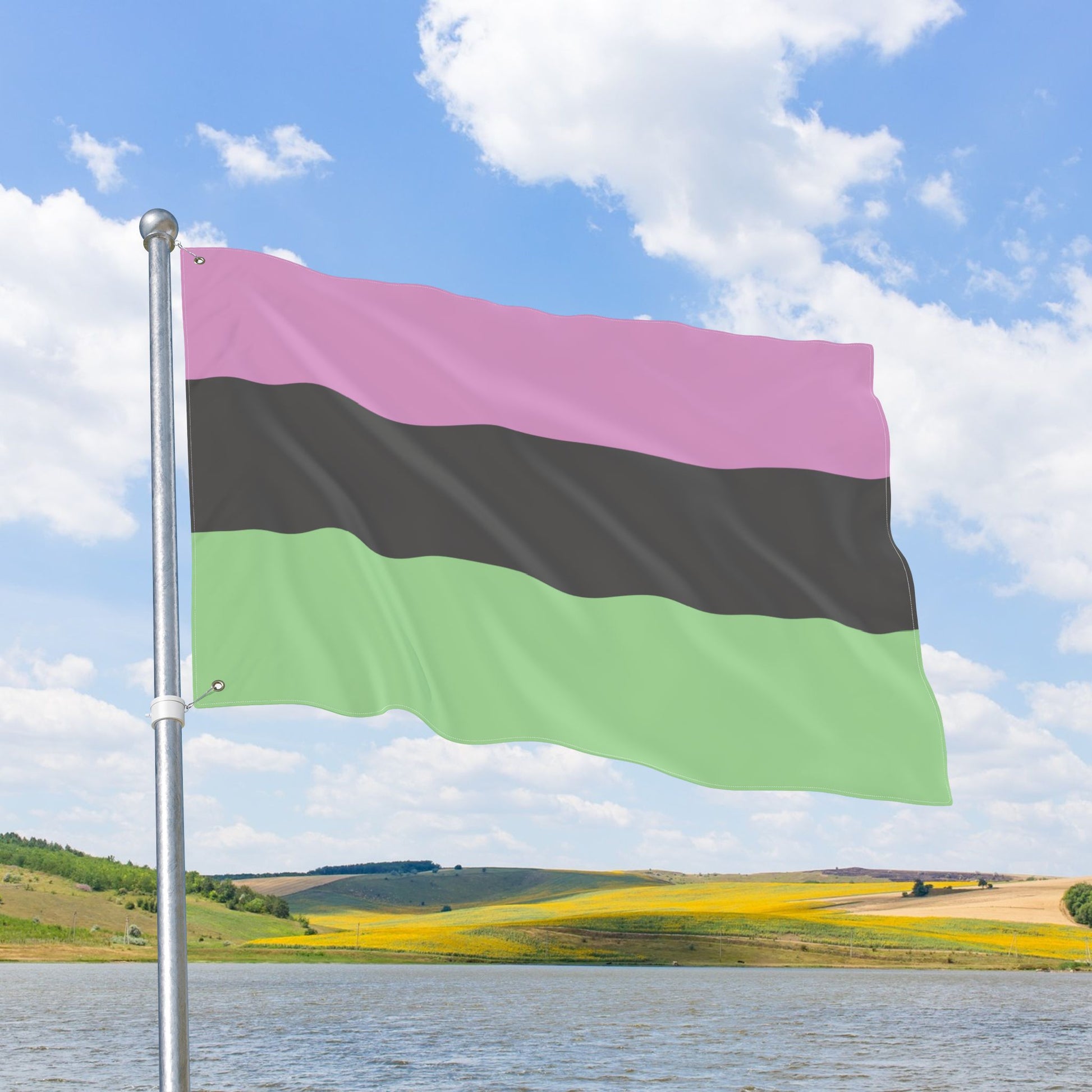 Desinoromantic Pride Flag with Grommets