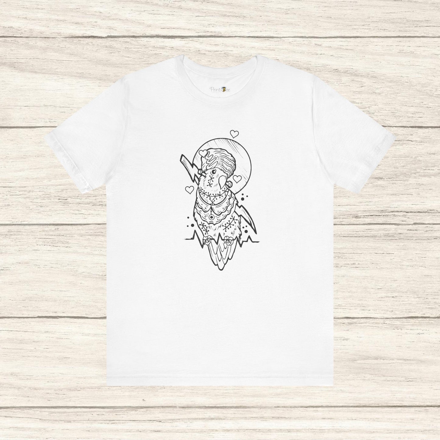 Bride of Frankenstein Lovebird, Line Art Tee