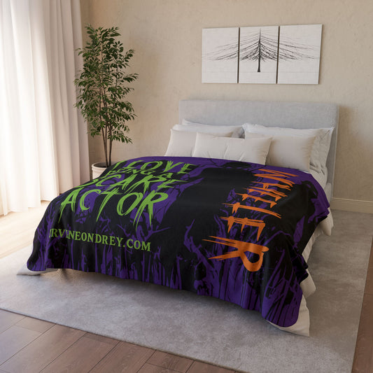 I Love Being a Scare Actor Personalized Fleece Sherpa Blanket • Irvine Ondrey Engineering
