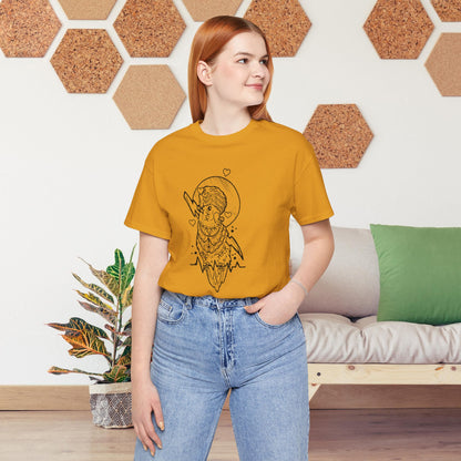 Bride of Frankenstein Lovebird, Line Art Tee