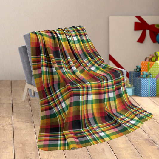 Christmas Red, Black & White Chicago IL Fleece Sherpa Blanket