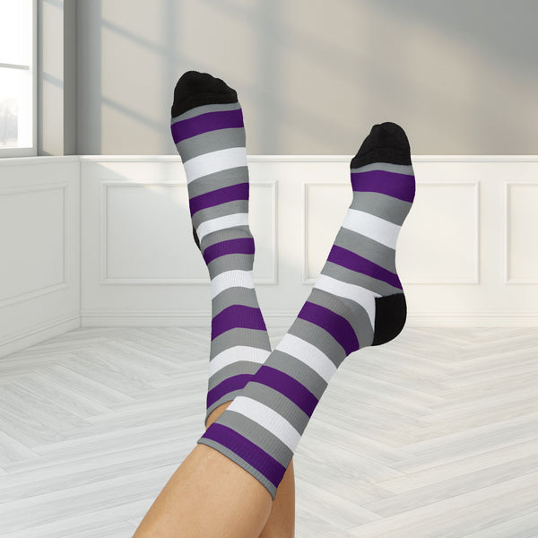 M Greysexual Pride Socks