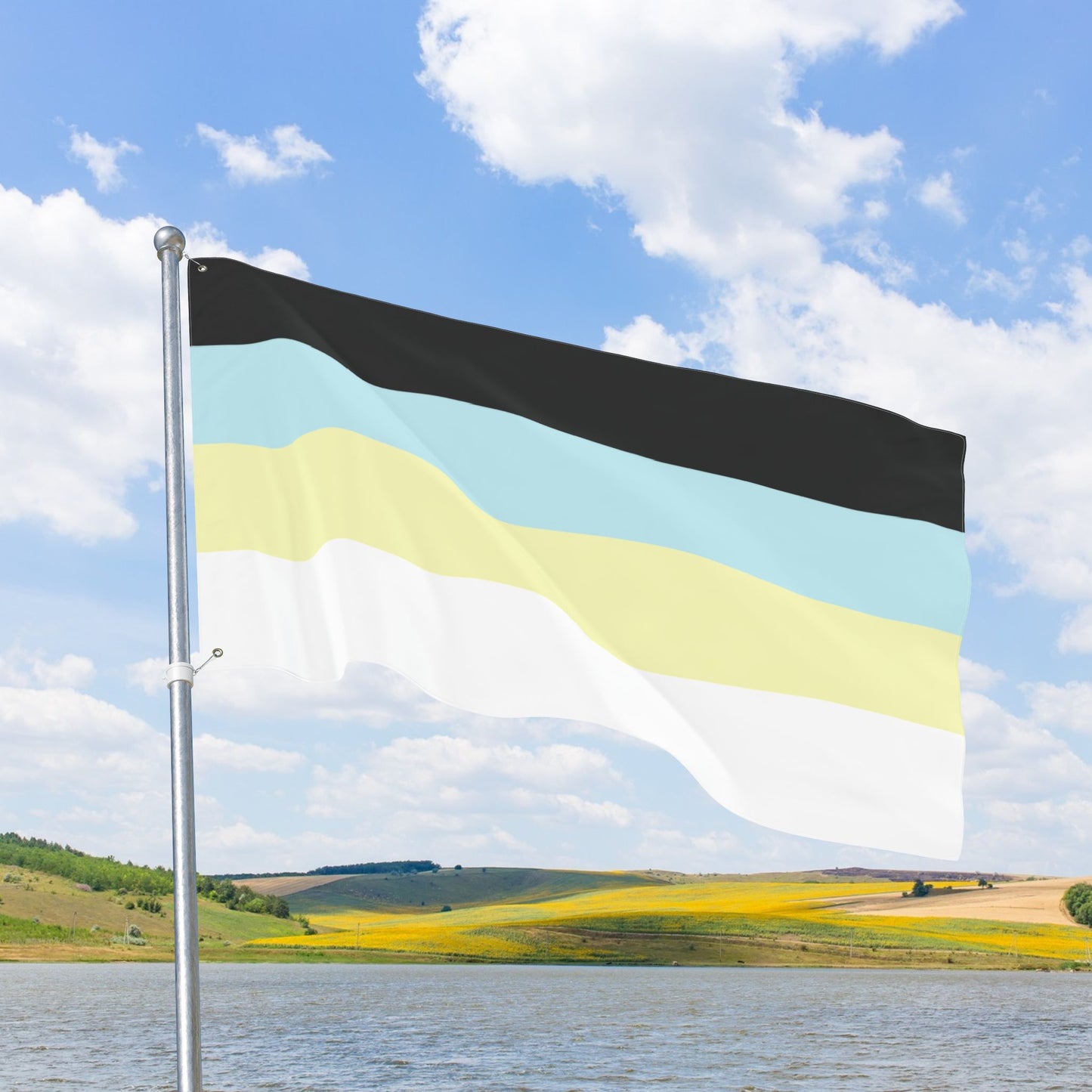 Requiesromantic 4-Stripe Pride Flag with Grommets
