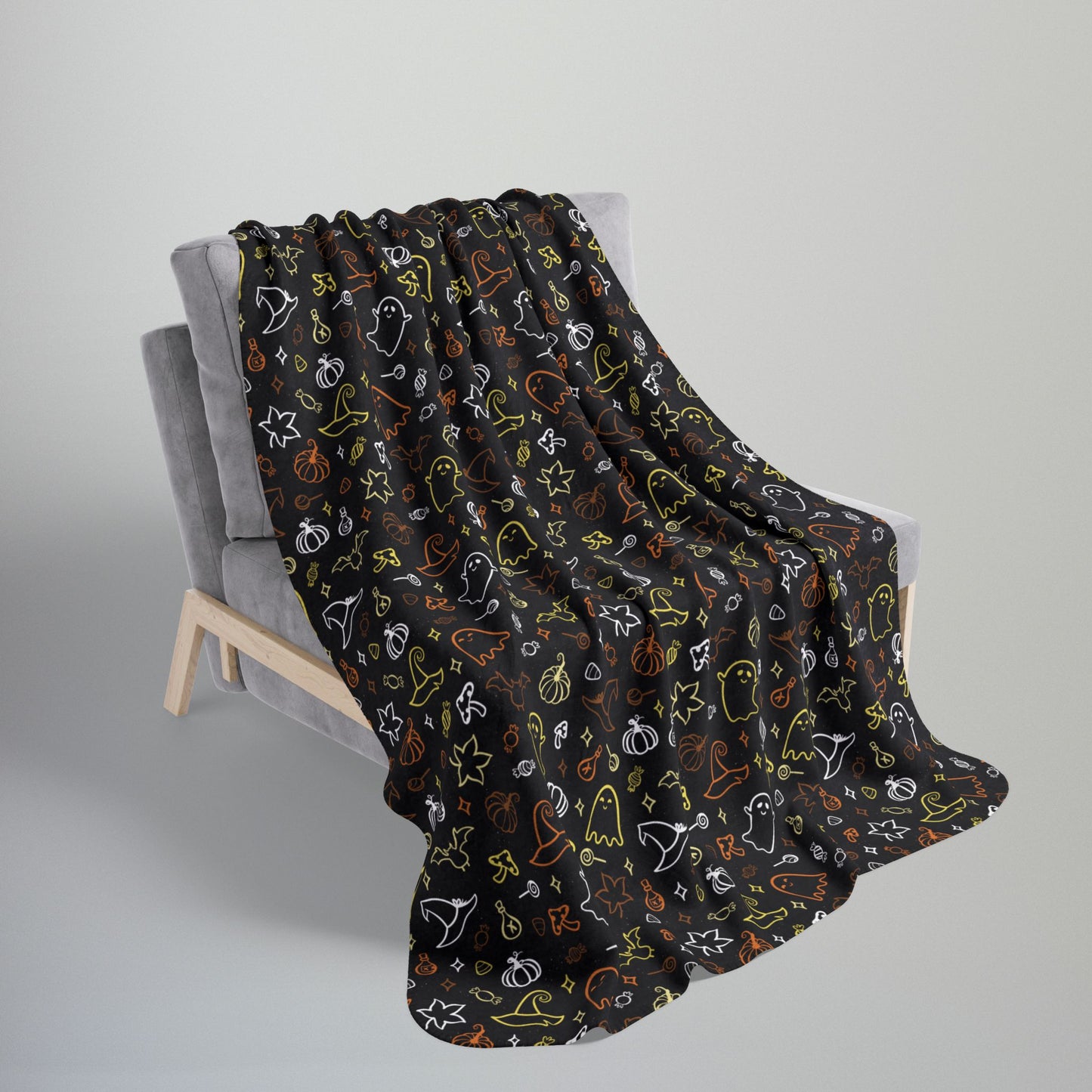 Bear Pride Halloween Fleece Sherpa Blanket