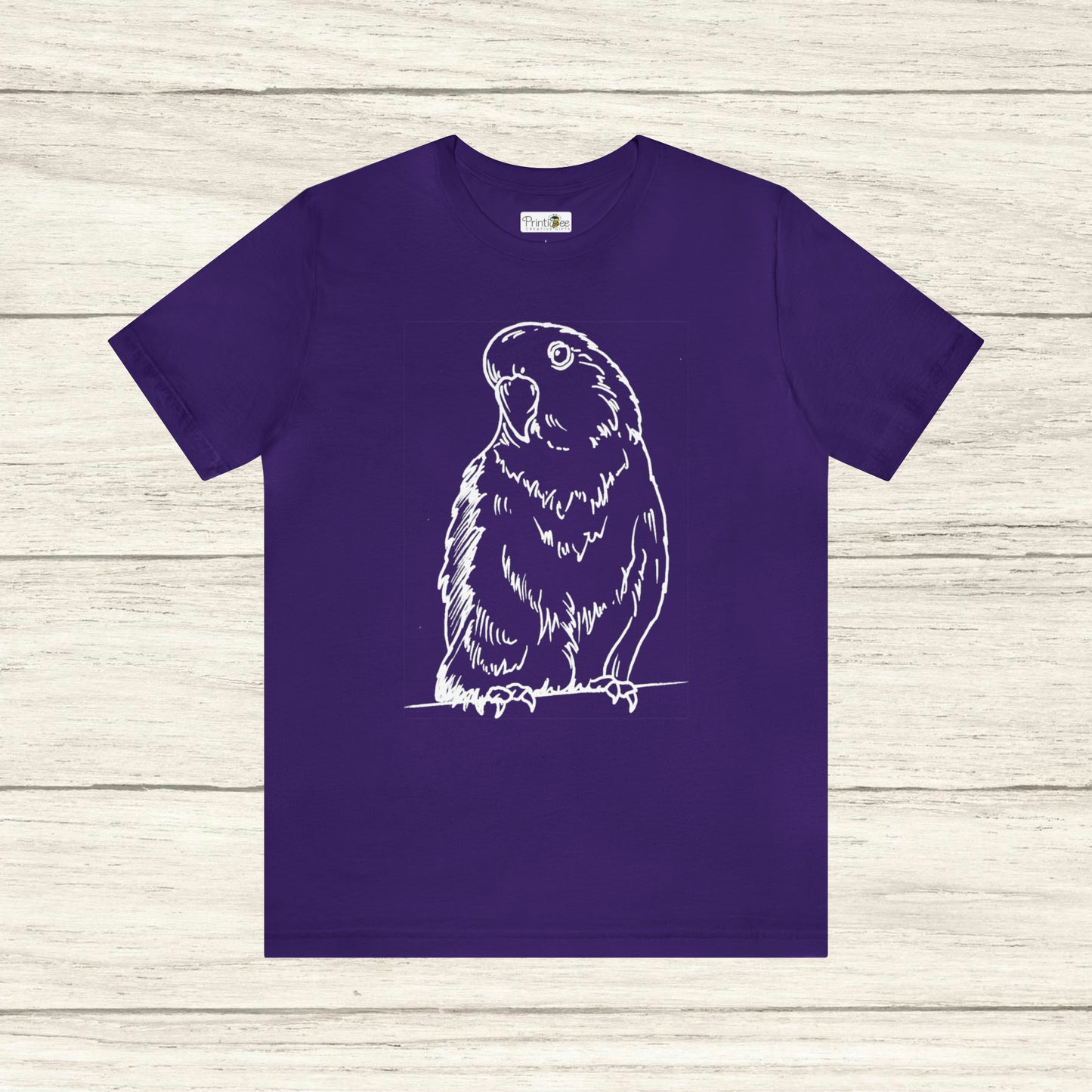 Floofball Lovebird, Tee-shirt Line Art