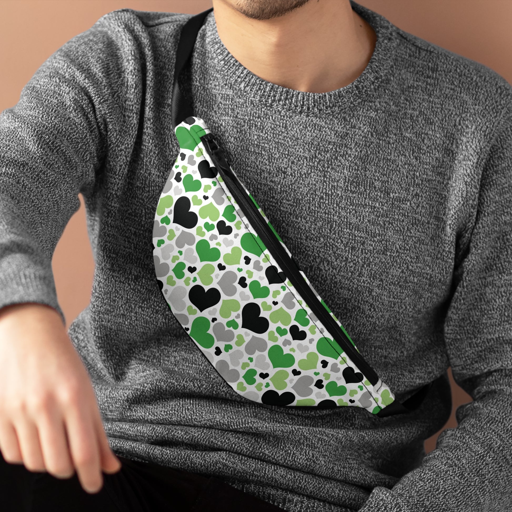 Aromantic Pride Hearts Fanny Pack