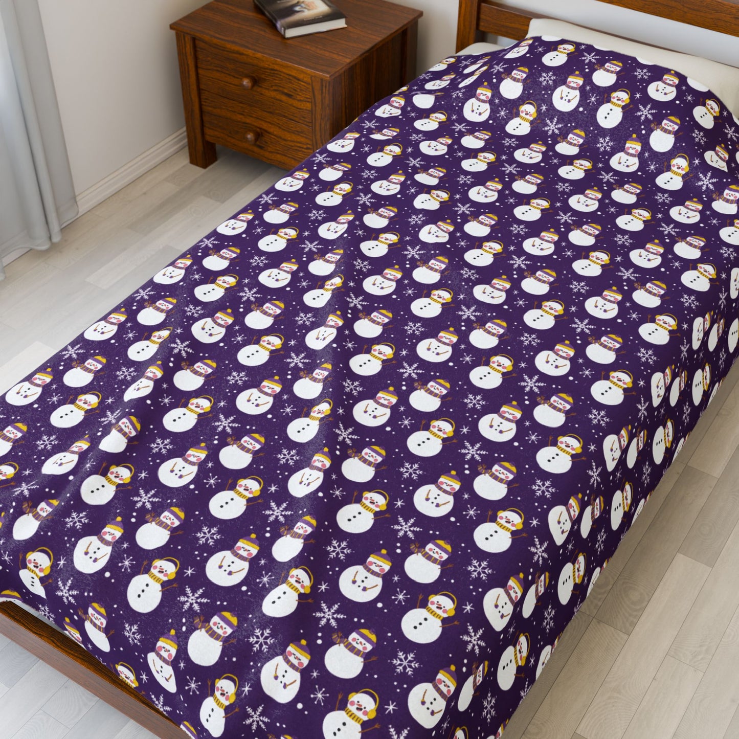 Intersex Pride Snowmen Velveteen Plush Blanket