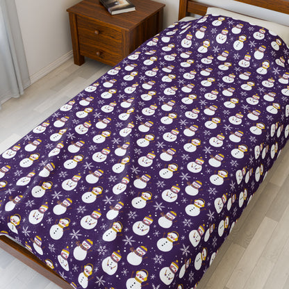 Intersex Pride Snowmen Velveteen Plush Blanket