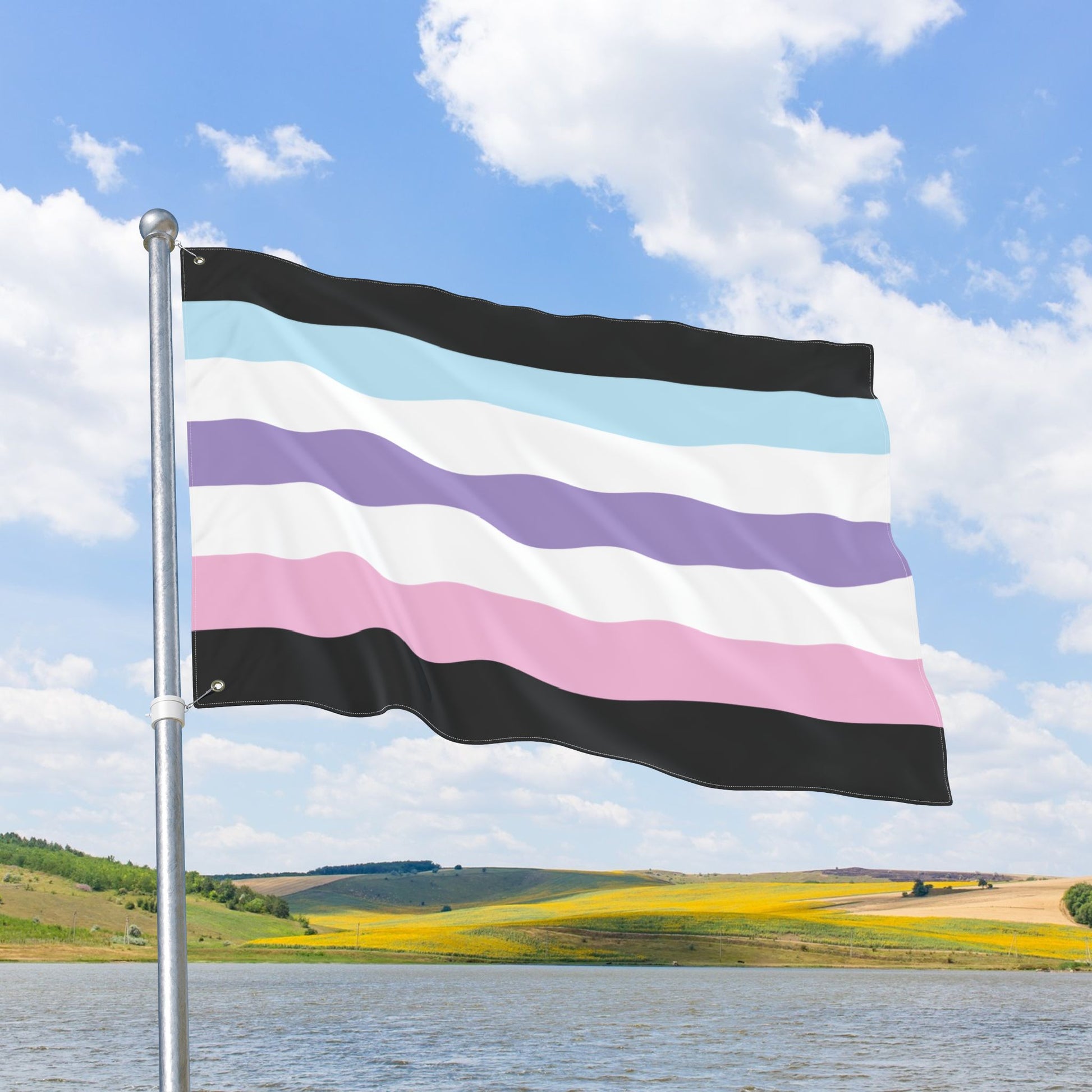 Androgyne Pride Pastel Flag with Grommets