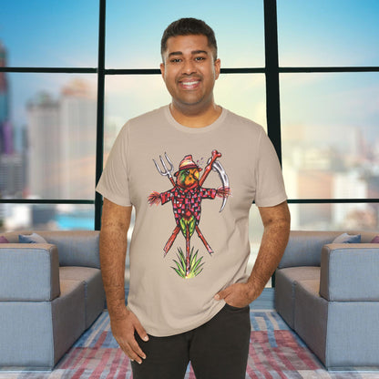 Scarecrow Lovebird, Hand-Drawn & Hand-Colored Tee