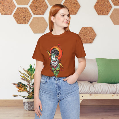 Bride of Frankenstein Lovebird, Hand-Drawn & Hand-Colored Tee