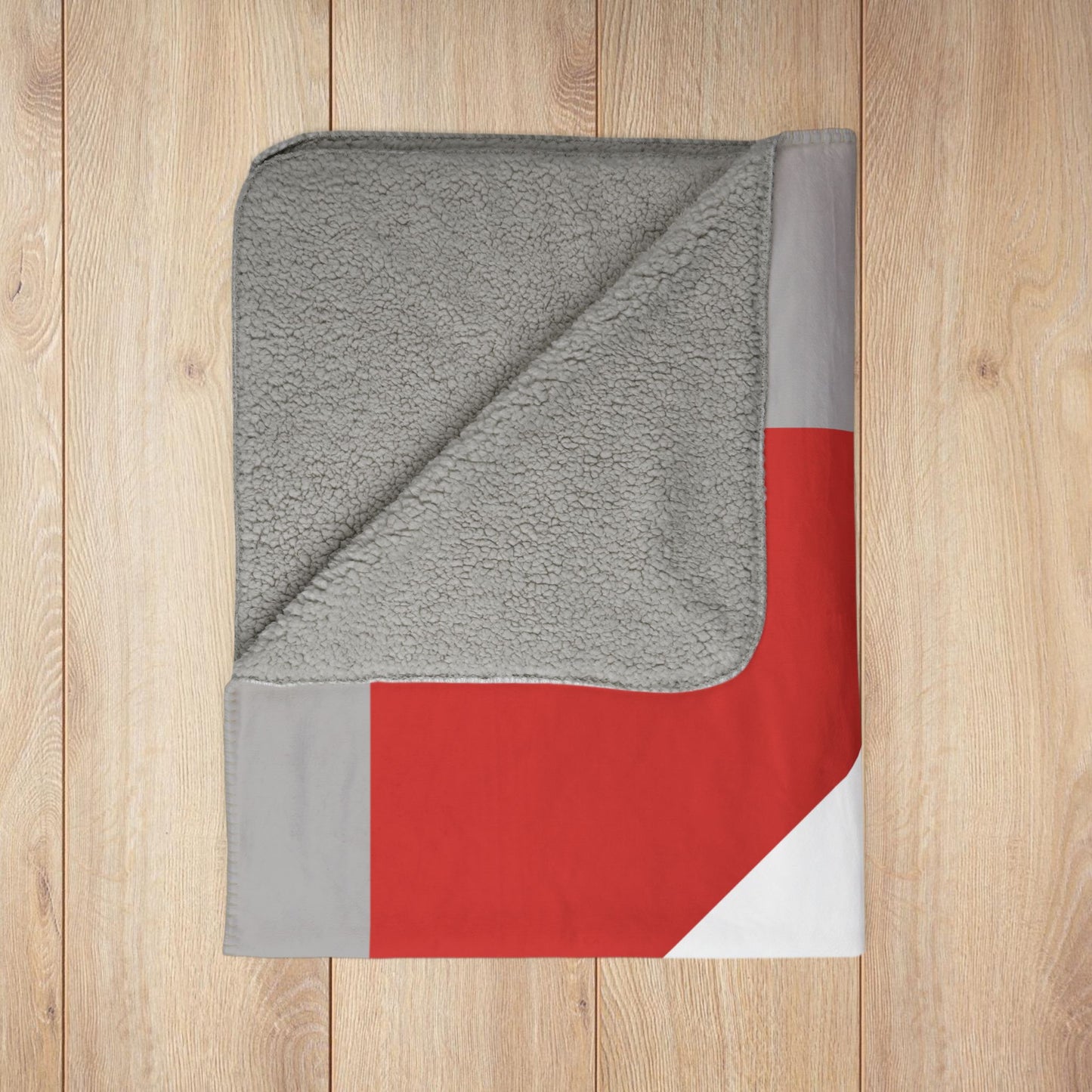 AMC Logo Grey Fleece Sherpa Blanket