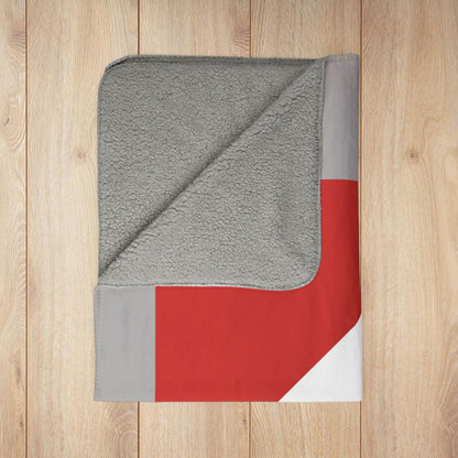 AMC Logo Grey Fleece Sherpa Blanket