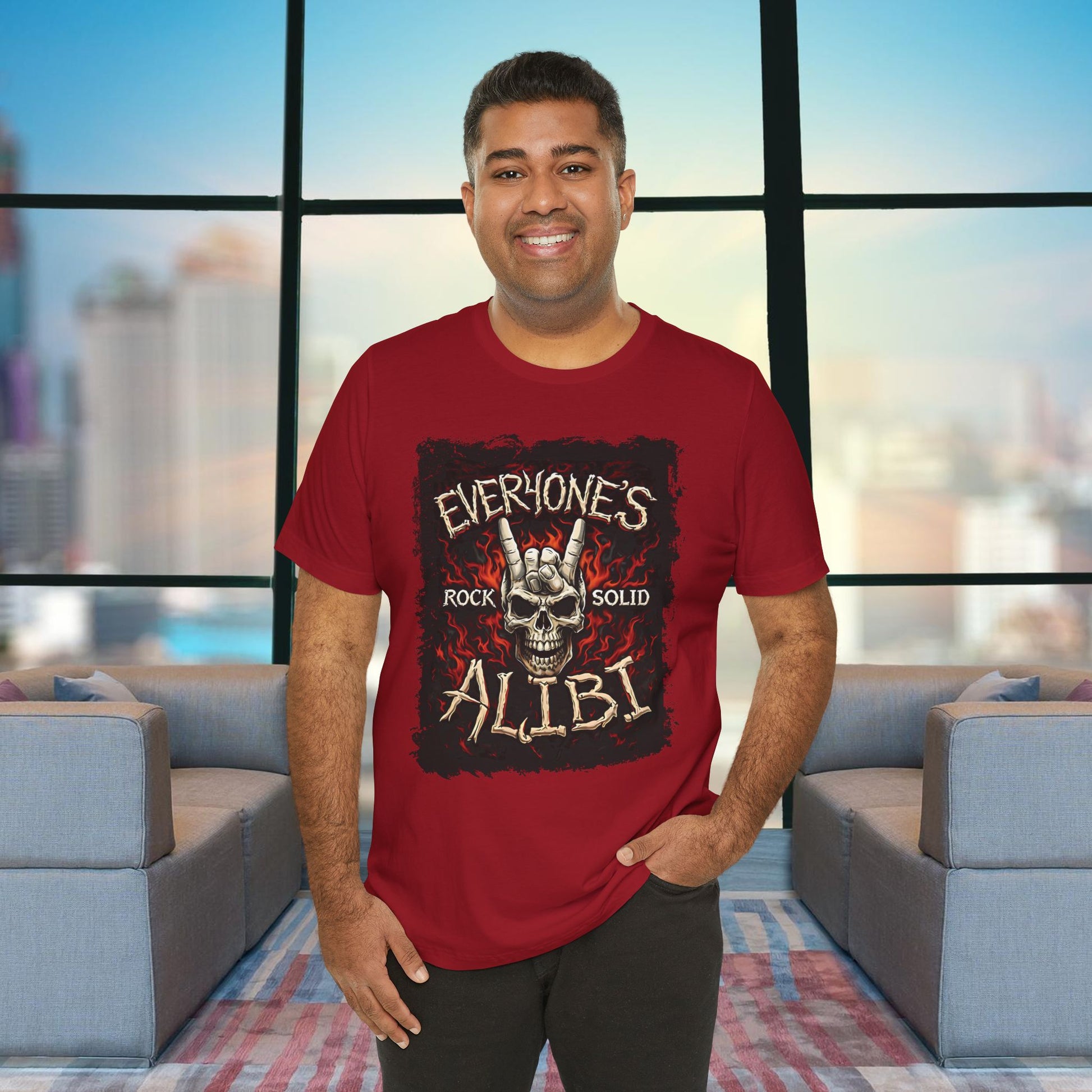 Everyone's Alibi Skull Hand T-Shirt