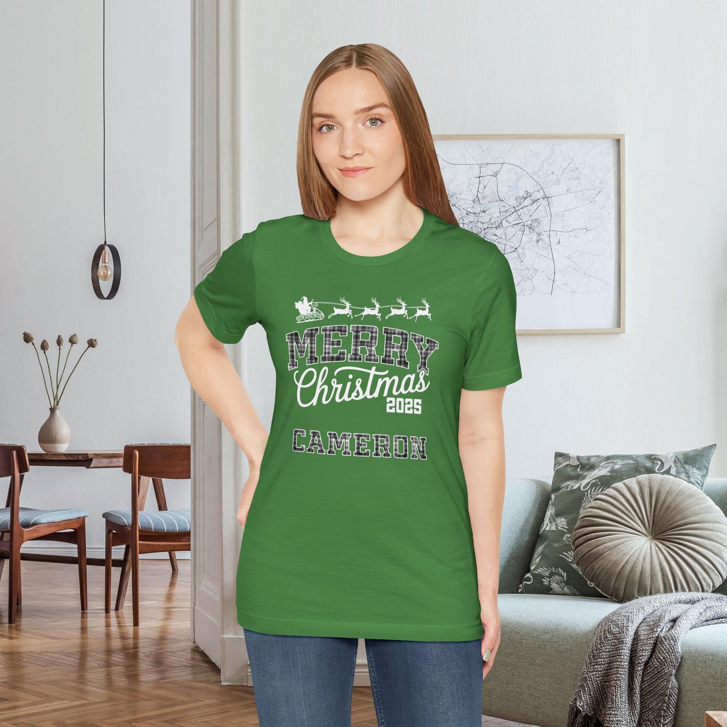 Leaf Custom Christmas Pride Plaid Pajama Tee Top