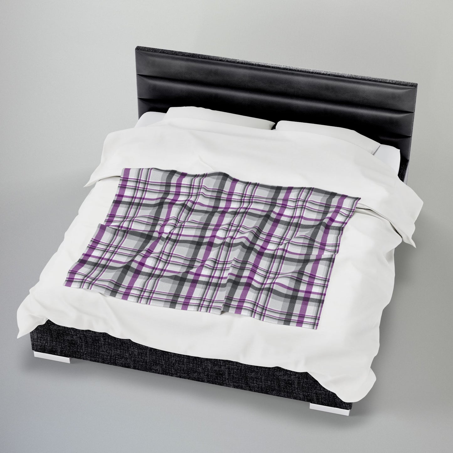 Asexual Pride Plaid Velveteen Plush Blanket