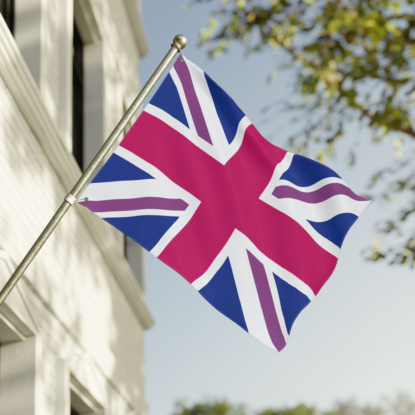 30'' × 40'' UK Bisexual Pride Flag with Grommets