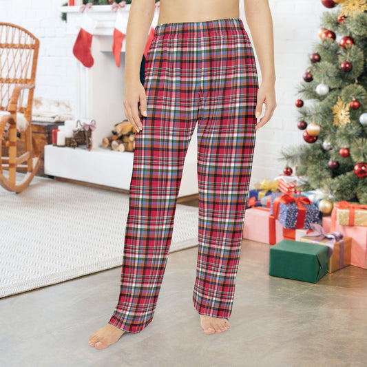 Women’s Christmas Red & Black Chicago IL Plaid Pajama Pants