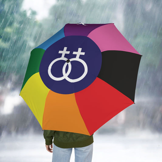 Lesbian Double Venus Rainbow Pride Umbrella