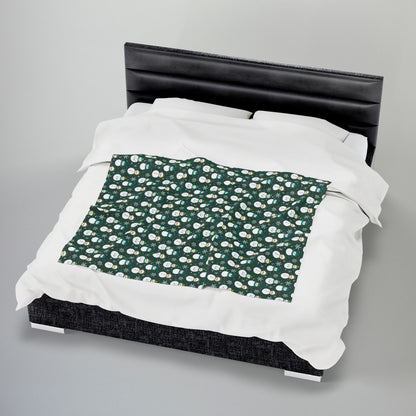 Non-Binary Boy Pride Snowmen Velveteen Plush Blanket