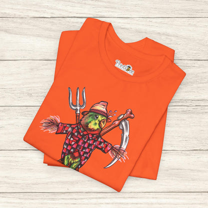 Scarecrow Lovebird, Hand-Drawn & Hand-Colored Tee