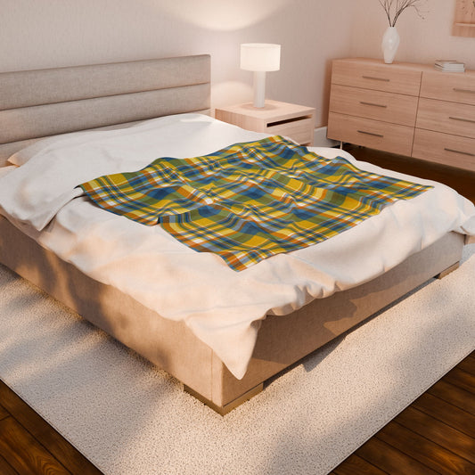 Aroace Pride Plaid Velveteen Plush Blanket