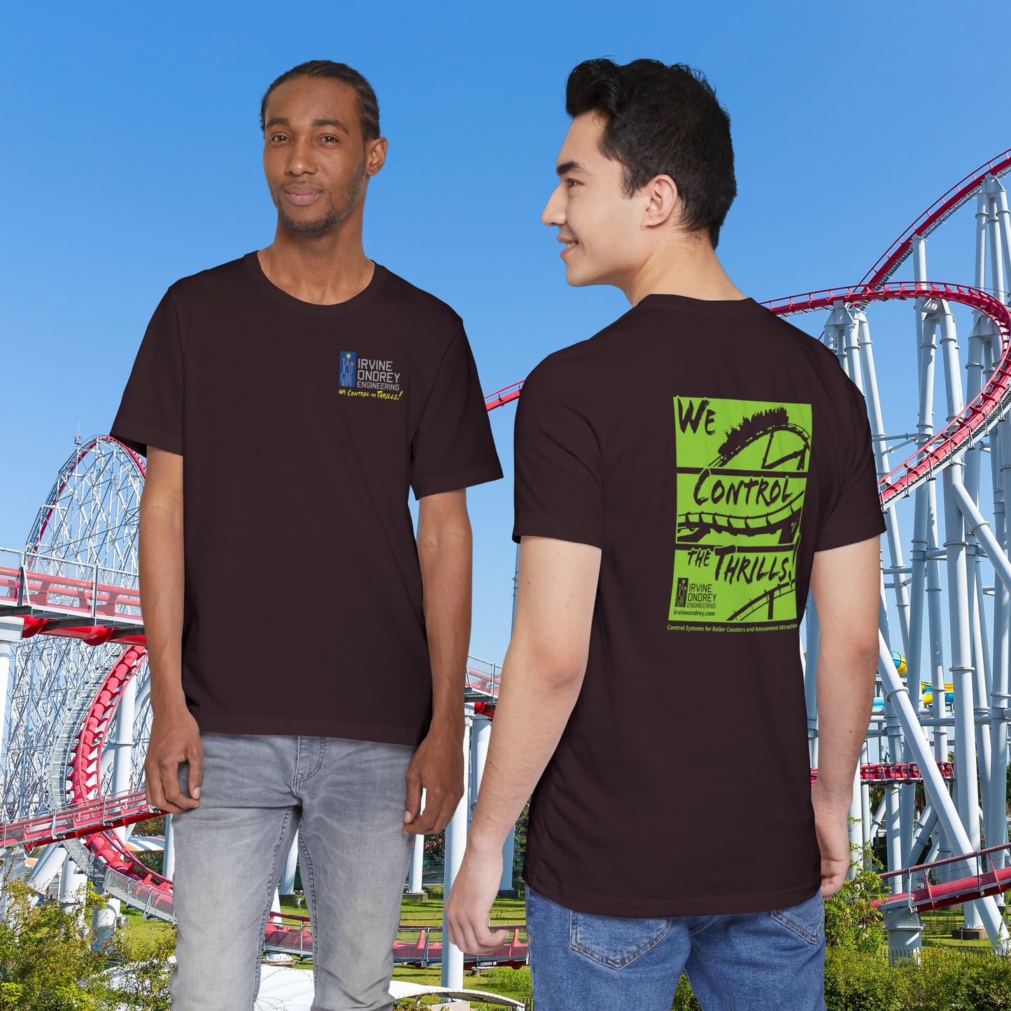 Oxblood Black OG Steelie Tee (BACK graphic) • Irvine Ondrey Engineering