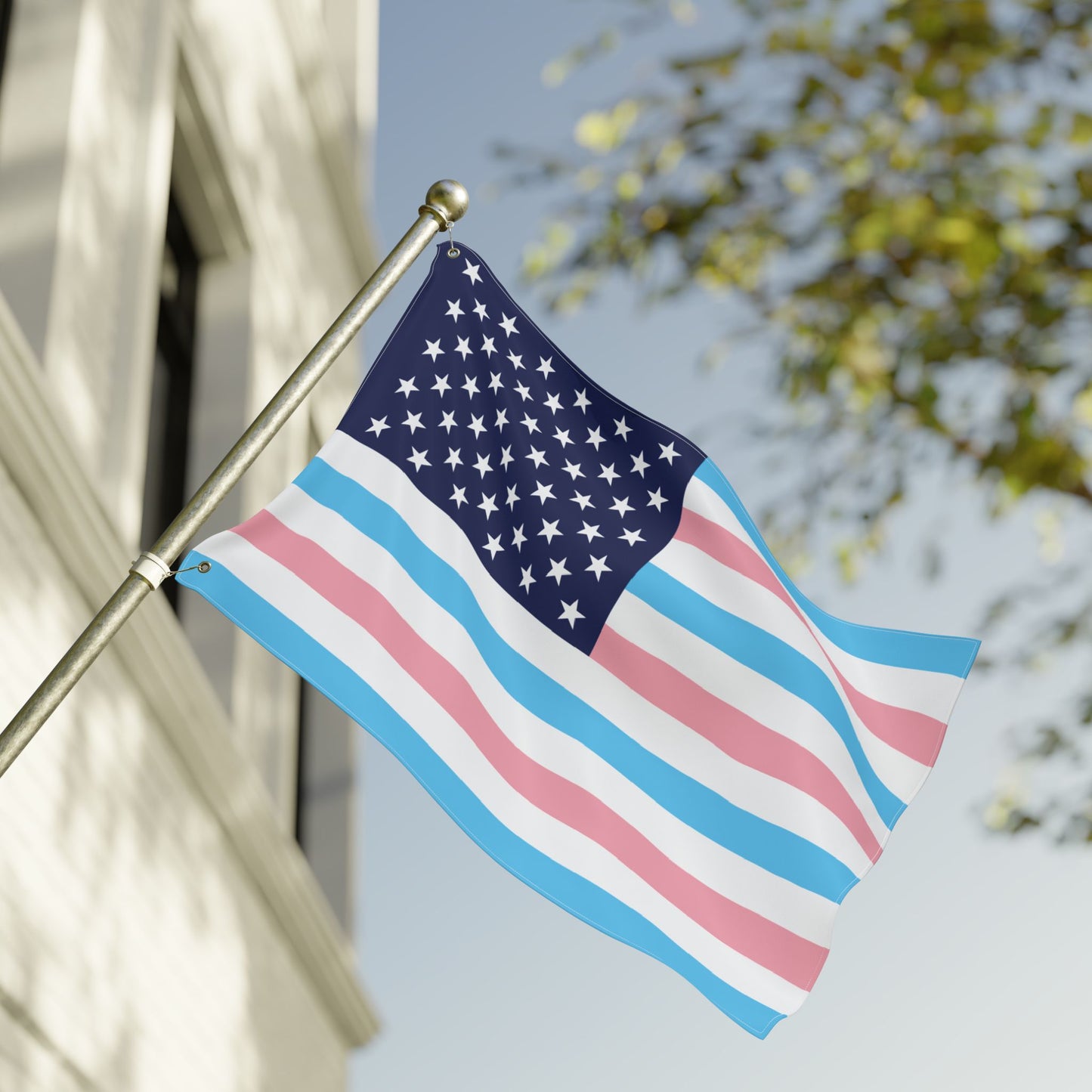 24'' × 36'' USA Transgender Pride Flag with Grommets