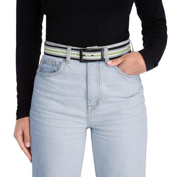 Black Metal 50'' Agender Pride Flag Belt