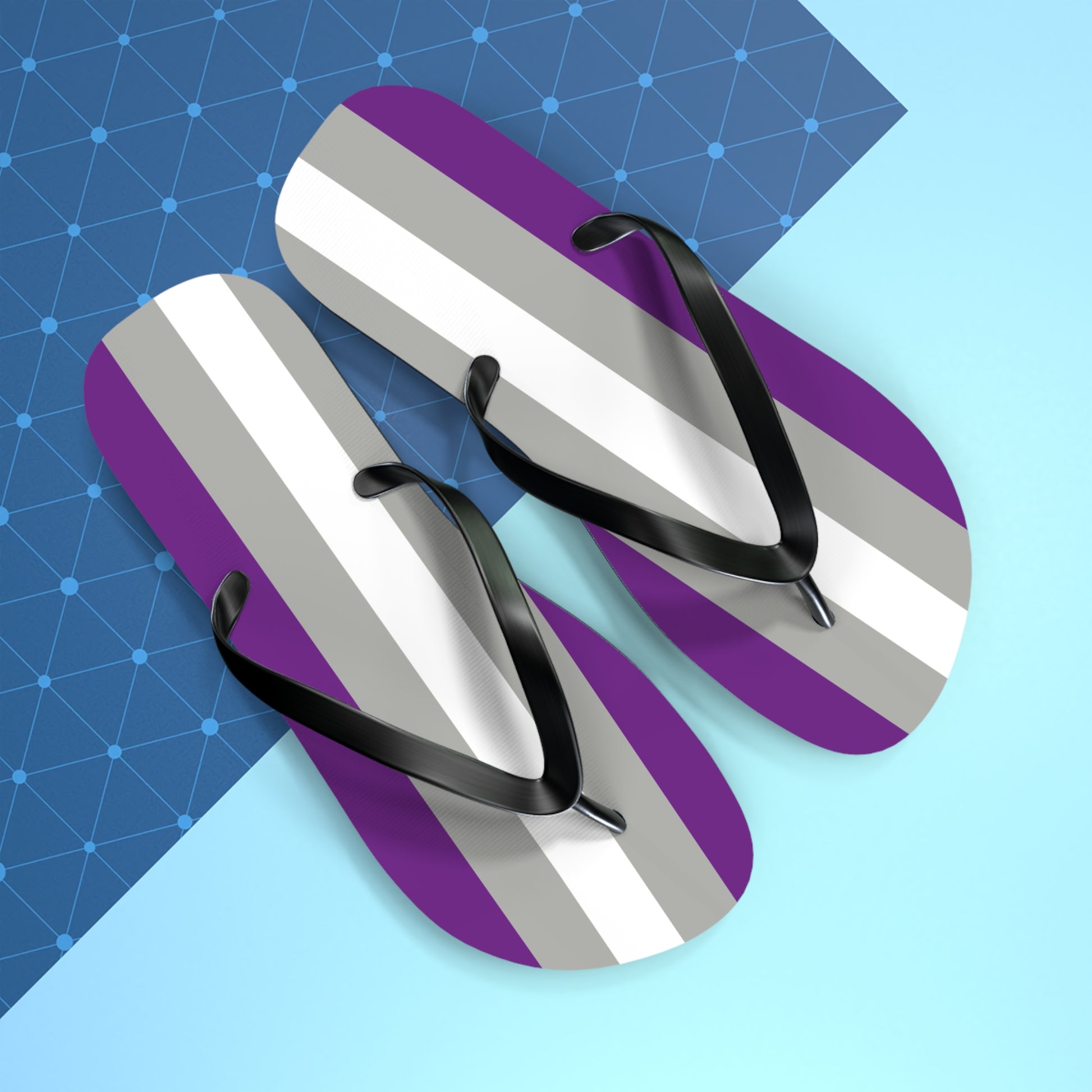 Greysexual Pride Flip Flops